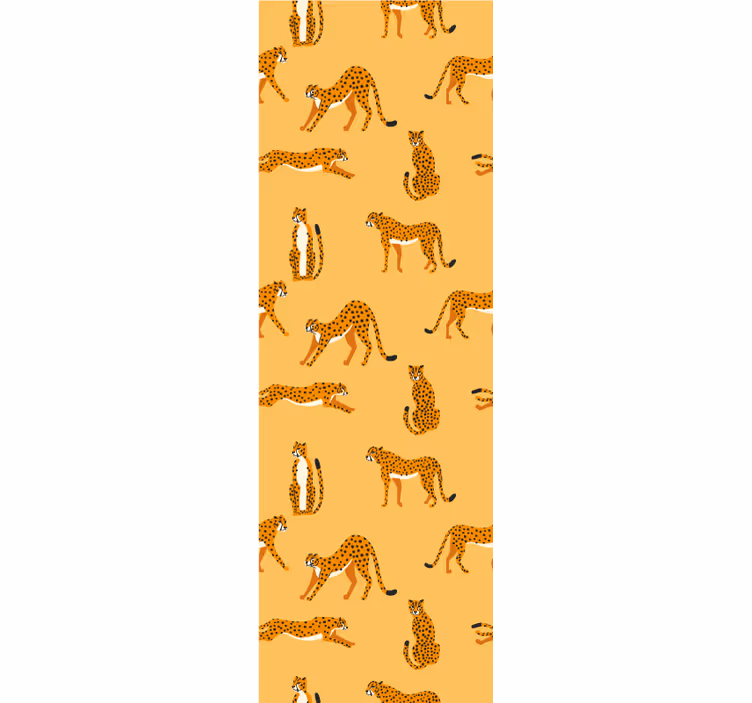 Speelse luipaarden dieren behang - TenStickers