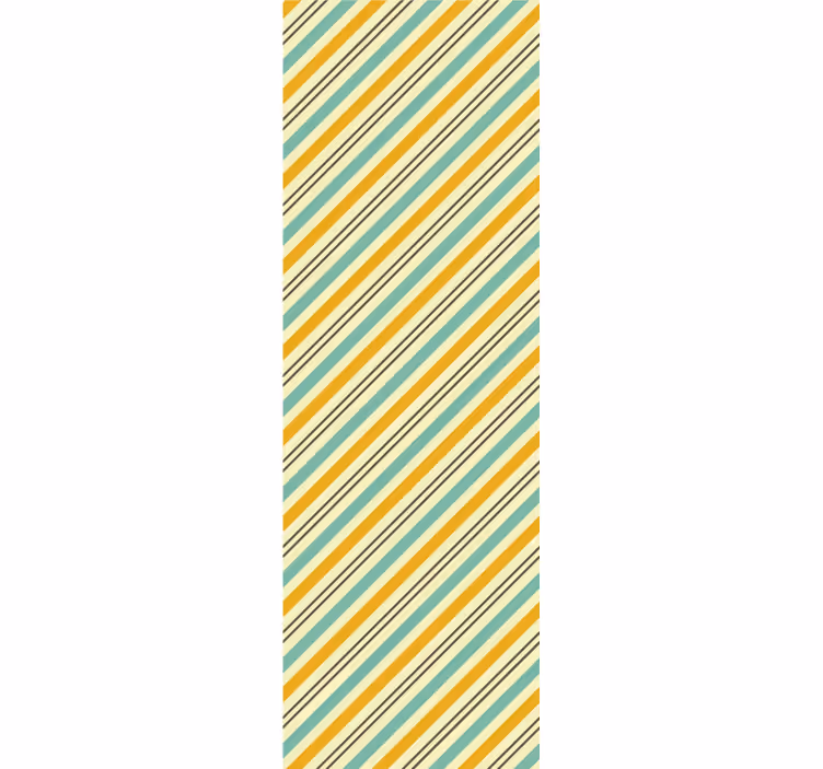 Gestreept diagonaal patroon behang strepen horizontaal - TenStickers
