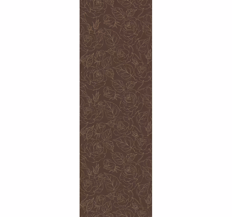 Roos minimalistisch patroon behang bloemen - TenStickers