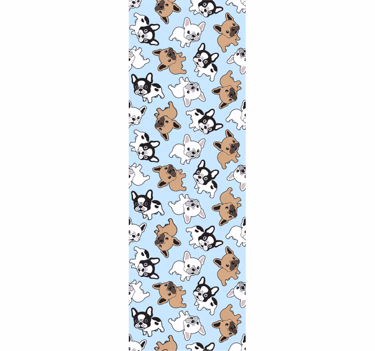 Speels puppypatroon dieren behang - TenStickers