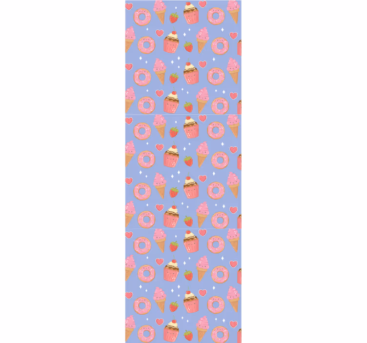 Zoet dessertpatroon babykamer behang - TenStickers