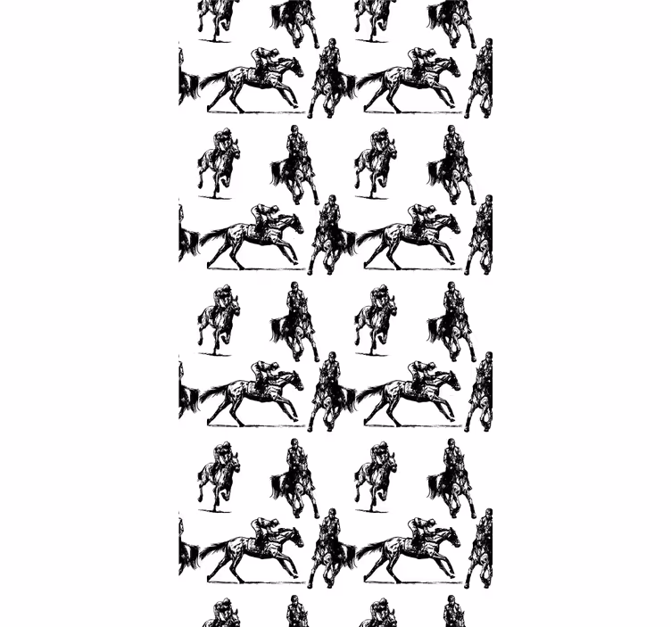 Paardensport motief dieren behang - TenStickers