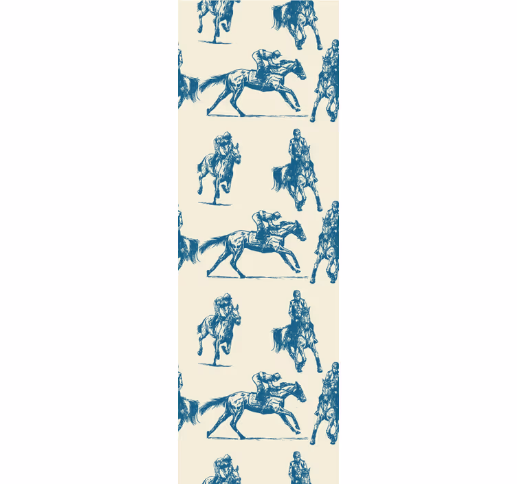 Paardensport schetsen behang paarden - TenStickers