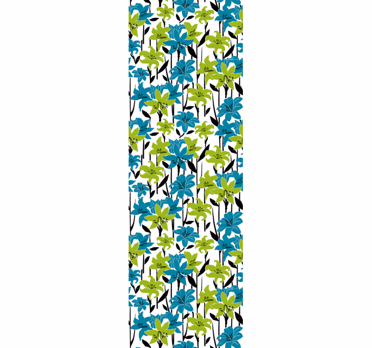 Kleurrijke bloemenbloei behang bloemen - TenStickers