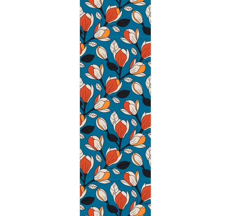Bloemmotief achtergrond behang bloemen - TenStickers