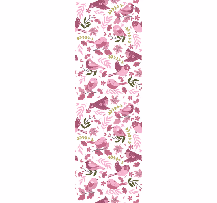 Vogelillustratie behang vogels - TenStickers