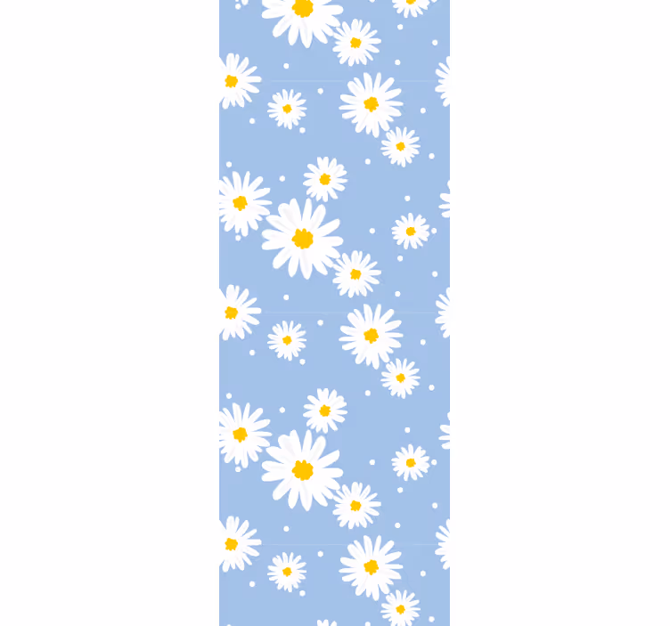 Madeliefjespatroonmotief behang bloemen - TenStickers