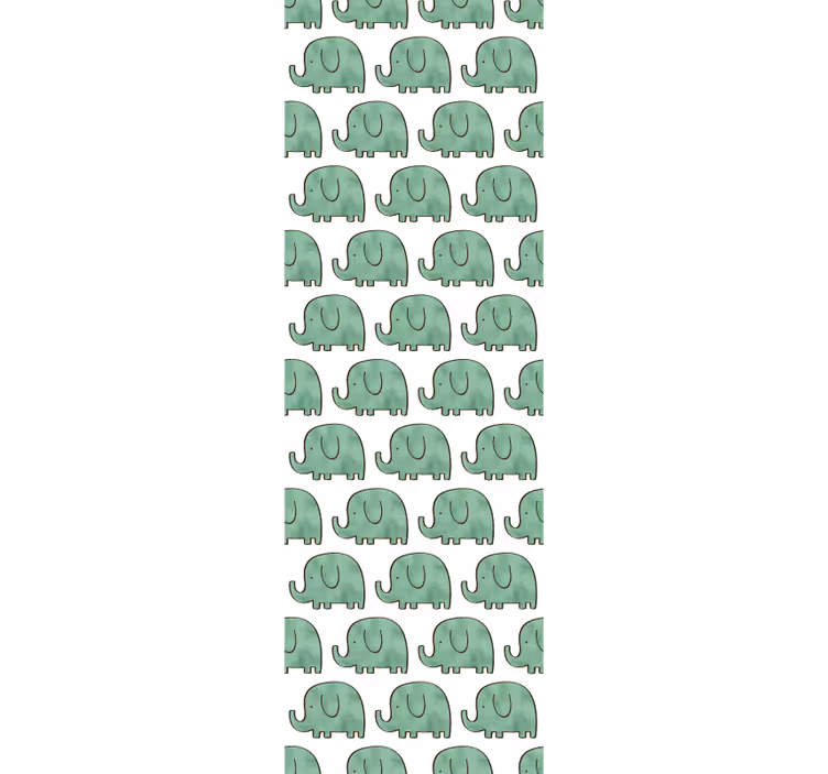 Olifanten behang charmante olifanten - TenStickers