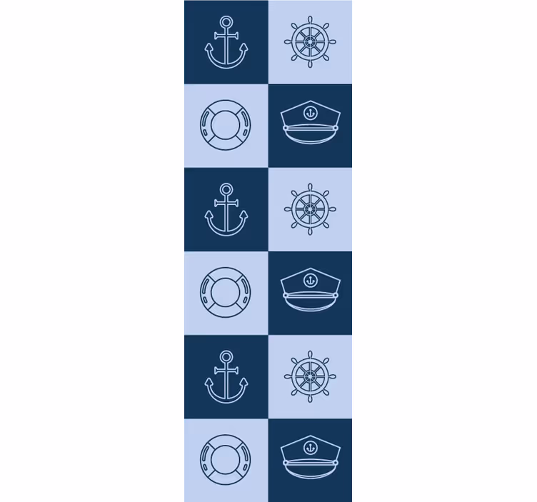 Nautisch tegelpatroon tegels behang - TenStickers