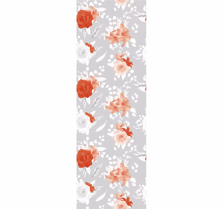 Bloemstukontwerp behang bloemen - TenStickers