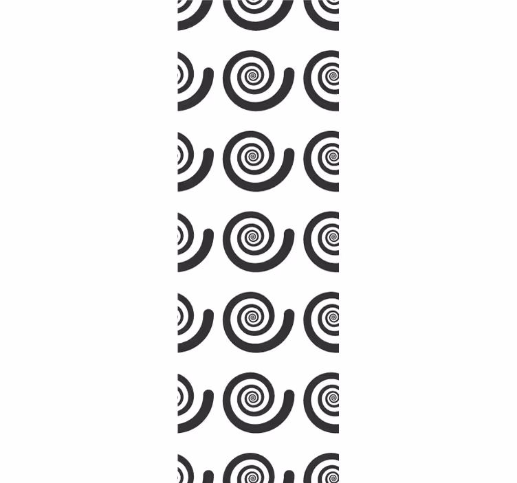Spiraalvormig patroon geometrisch behang - TenStickers