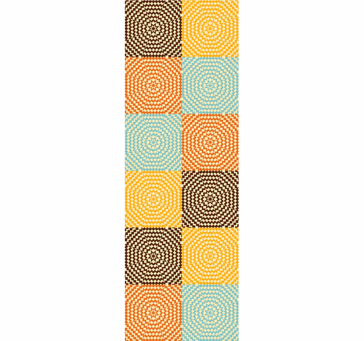Geometrische spiraalvormige vierkanten geometrisch behang - TenStickers
