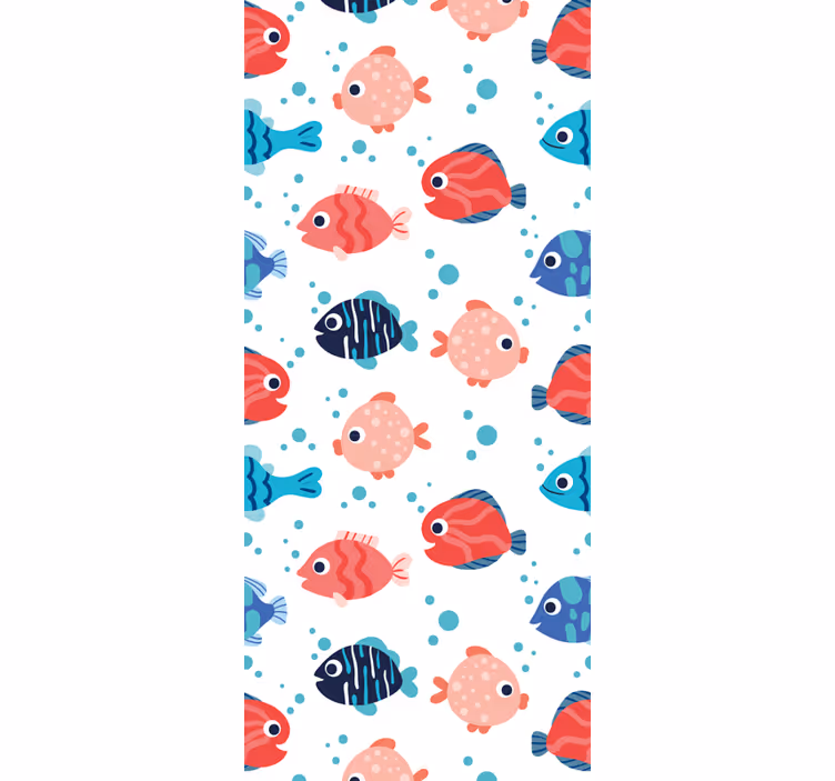 Aquatische speelsheid vissen behang - TenStickers