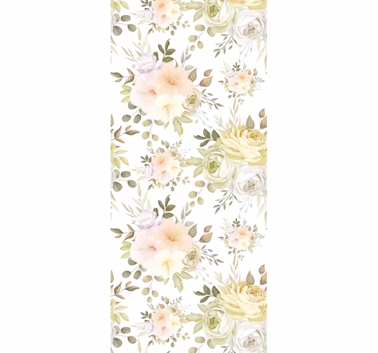 Bloei compositie behang bloemen - TenStickers