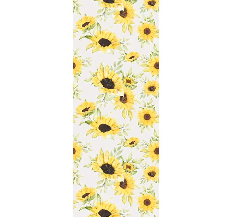 Zonnebloem genot behang bloemen - TenStickers