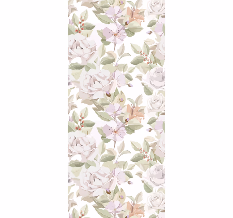 Bloemenbloesem ensemble behang bloemen - TenStickers
