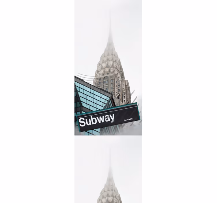 Ingang van de stedelijke metro behang landen en steden - TenStickers