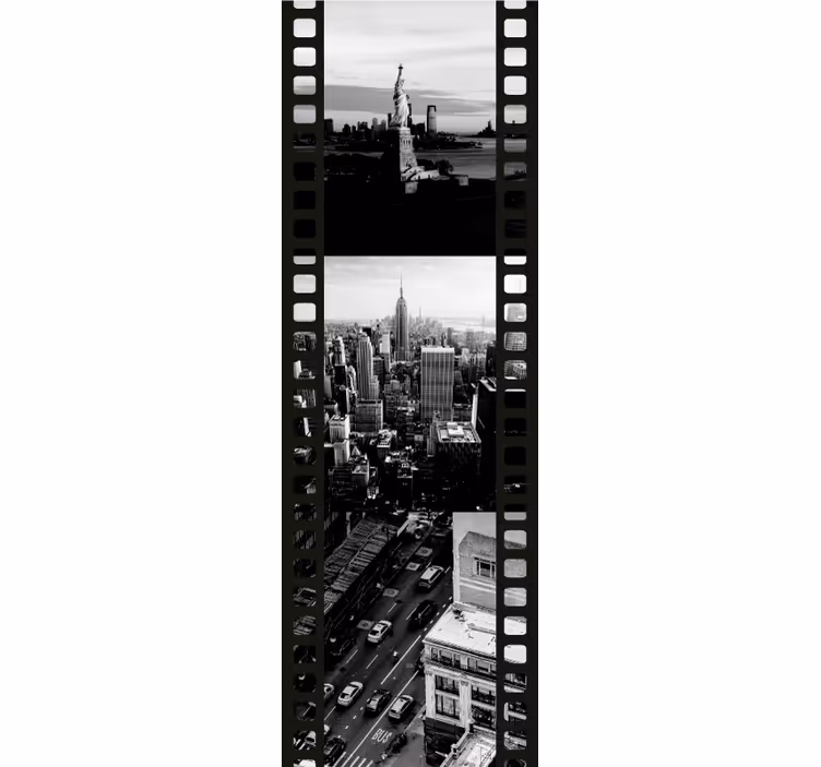 Filmstrip stadsgezicht behang landen en steden - TenStickers