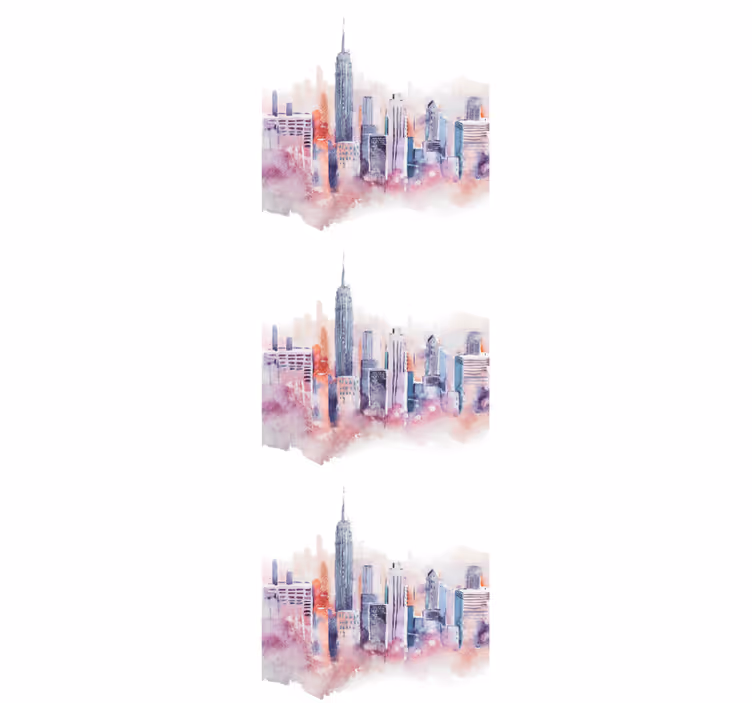 Stedelijke aquarel behang landen en steden - TenStickers