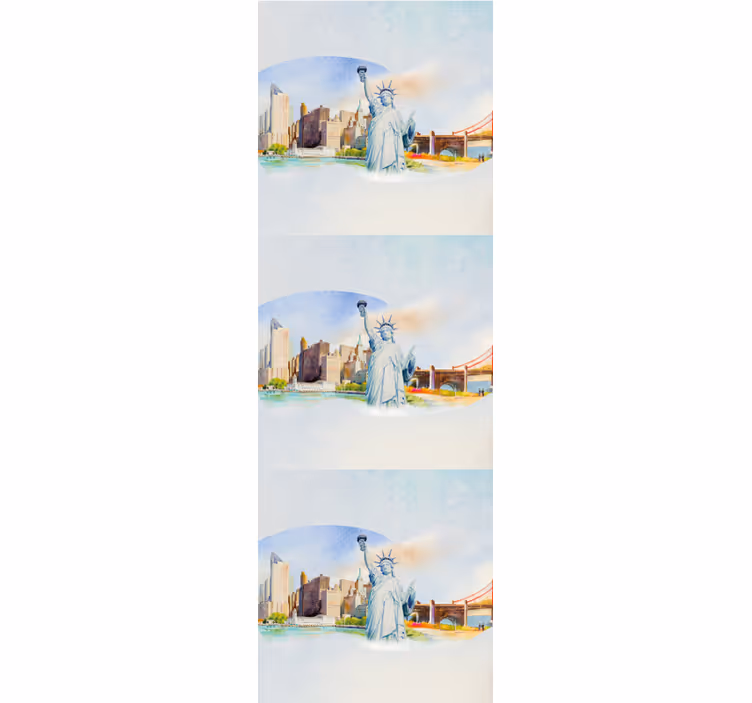 Collage van stedelijke bezienswaardigheden new york behang - TenStickers