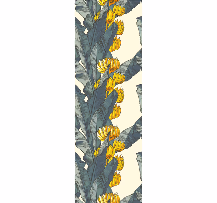 Bloemen van bananenbladeren natuur behang - TenStickers