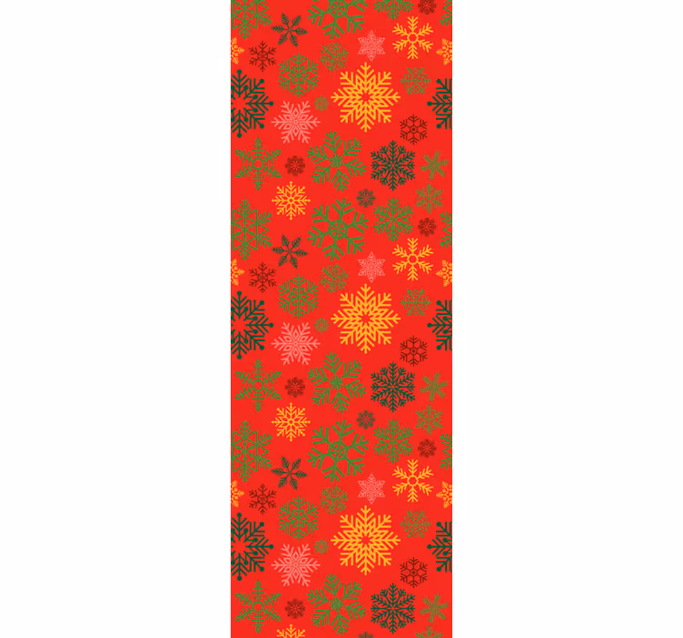 Feestelijk sneeuwvlokkenpatroon behang kerst - TenStickers