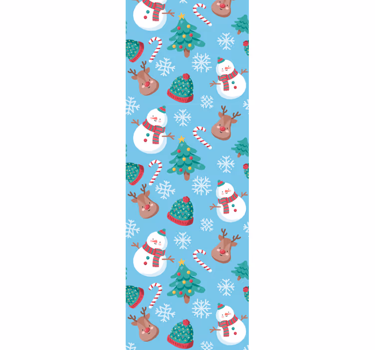 Feestseizoen patroon behang kerst - TenStickers