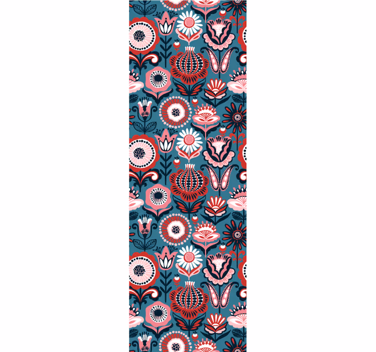 Behang bloemsierkunst ornamentele bloemen - TenStickers