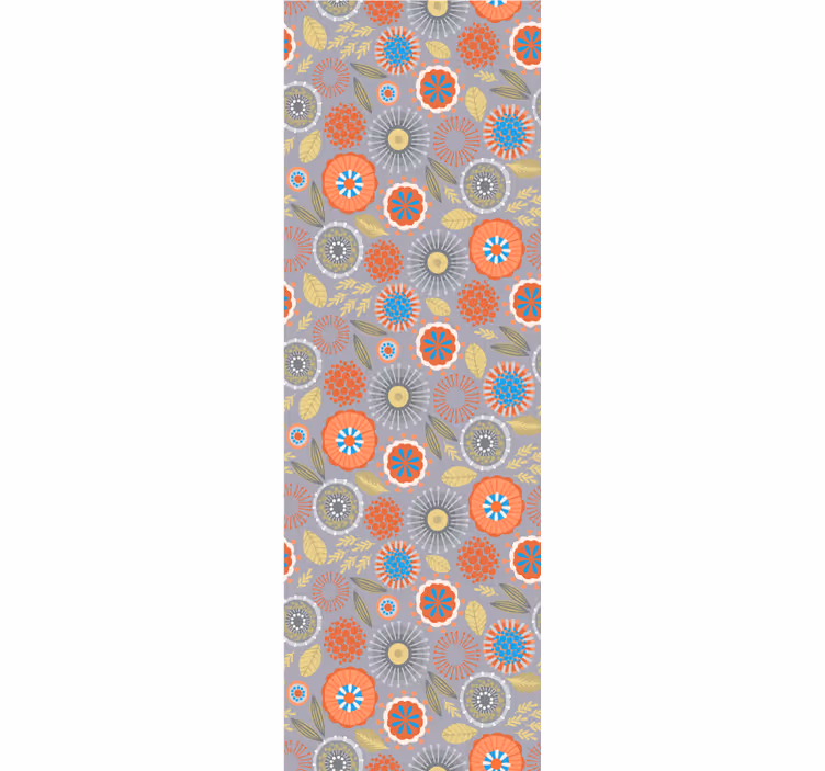 Bloemenuitbarsting behang bloemen - TenStickers