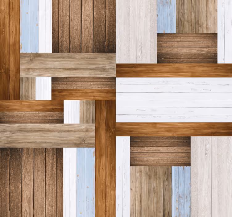 Behang print Diverse patronen Hout - TenStickers