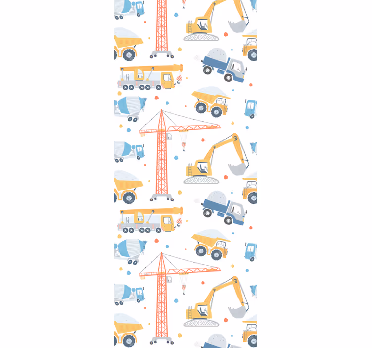 Constructie motieven behang kinderkamer - TenStickers