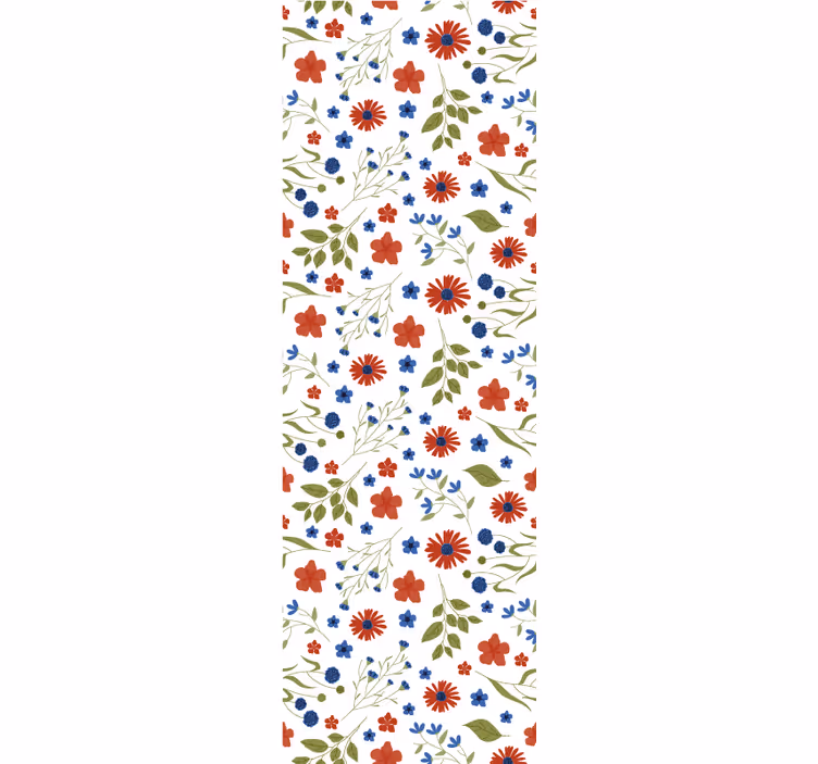 Detail met bloemenmotief behang bloemen - TenStickers