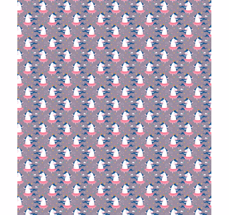Mythische eenhoorns babykamer behang - TenStickers