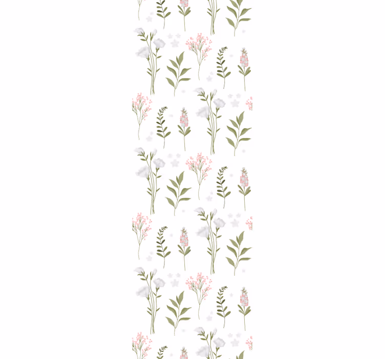 Bloemig elegant patroon behang bloemen - TenStickers