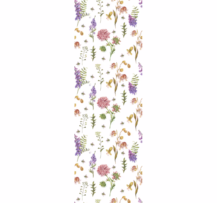 Botanische natuurlijke bloemen behang bloemen - TenStickers