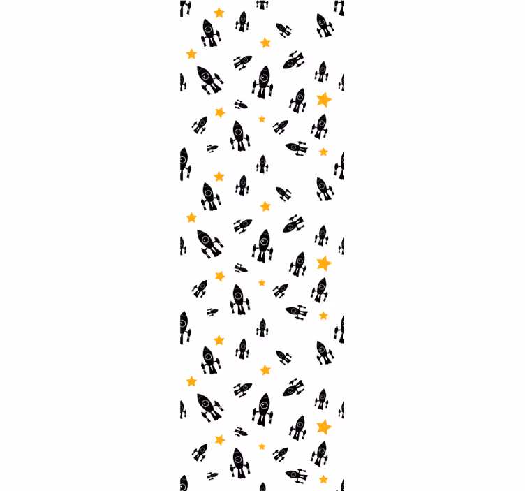 Ruimteavontuurpatroon babykamer behang - TenStickers