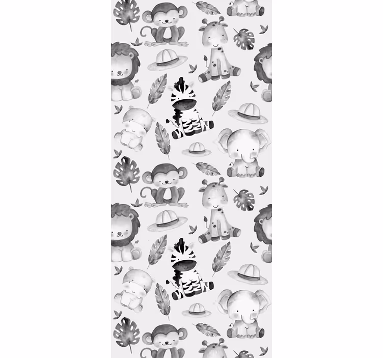 Safarivrienden dieren behang - TenStickers