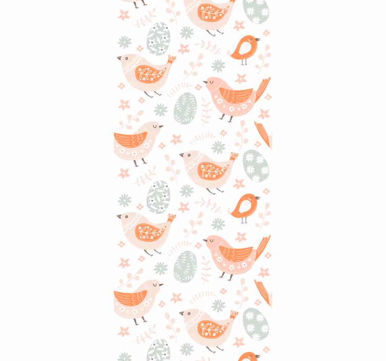 Ontwerp met vogelmotief sierlijk behang - TenStickers