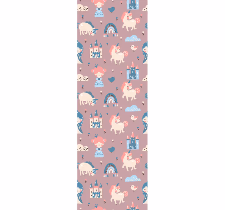 Sprookjesachtige eenhoorns babykamer behang - TenStickers