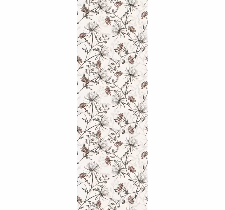 Botanische prenten behang bloemen - TenStickers