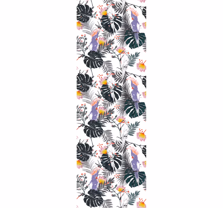 Tropische vogelflora natuur behang - TenStickers