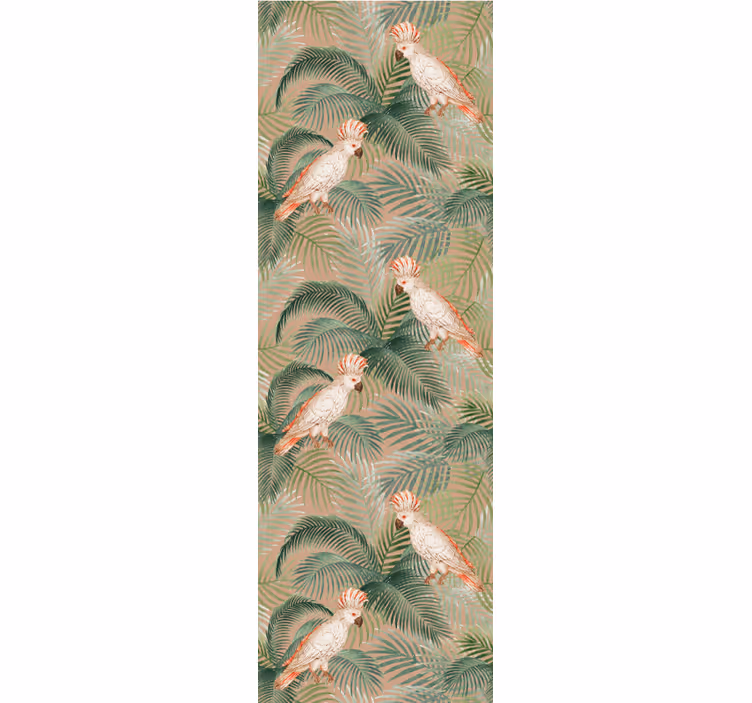 Tropische papegaai print woonkamer behang - TenStickers