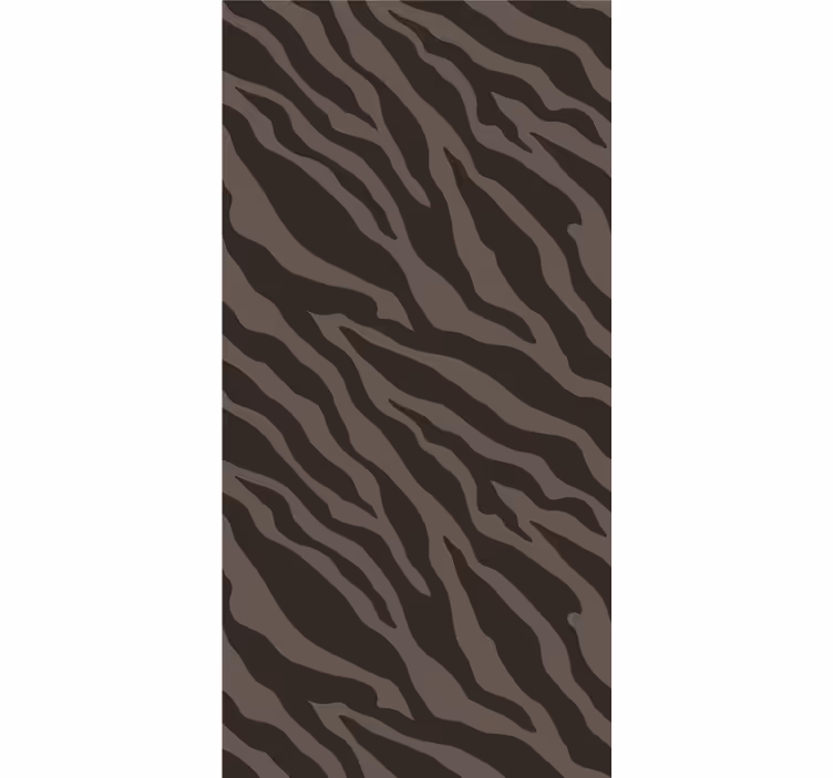 Stijlvol zwart en bruin patroon behang zebra - TenStickers