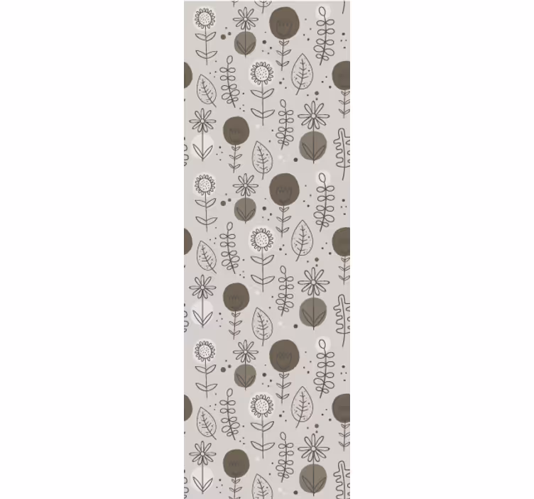 Bloemenschetsmotieven behang bloemen - TenStickers
