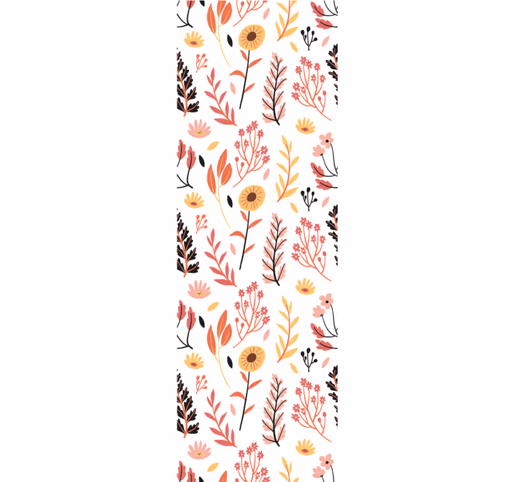 Bloemig botanisch ontwerp behang bloemen - TenStickers