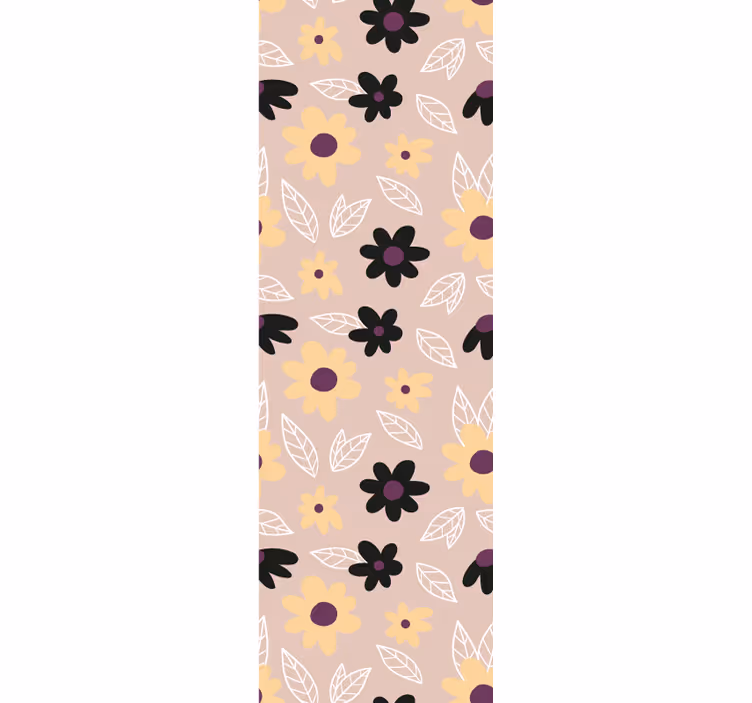 Bloemen simplistisch motief behang bloemsierkunst - TenStickers