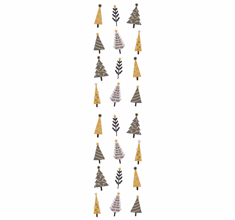 Vakantieboompatroon behang kerst - TenStickers