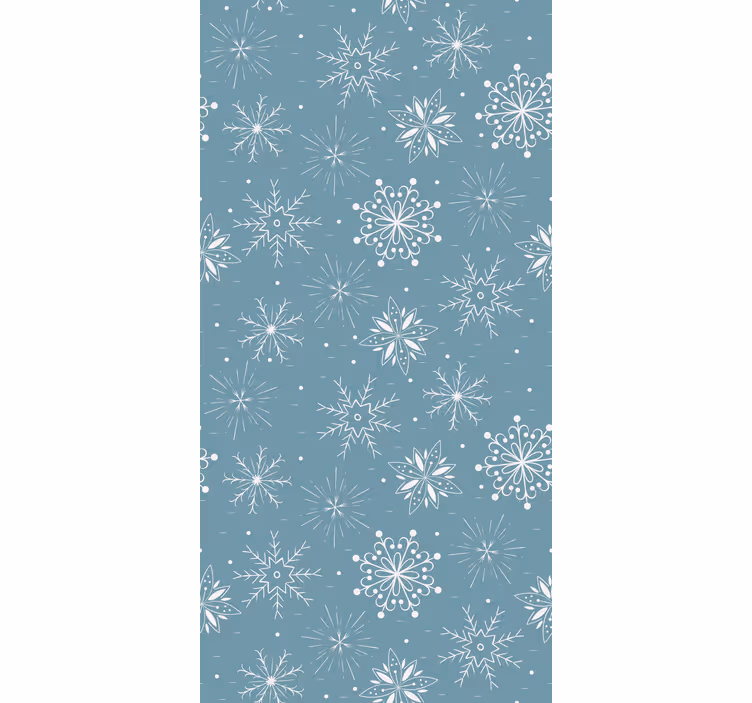 Sneeuwvlokken motief behang kerst - TenStickers