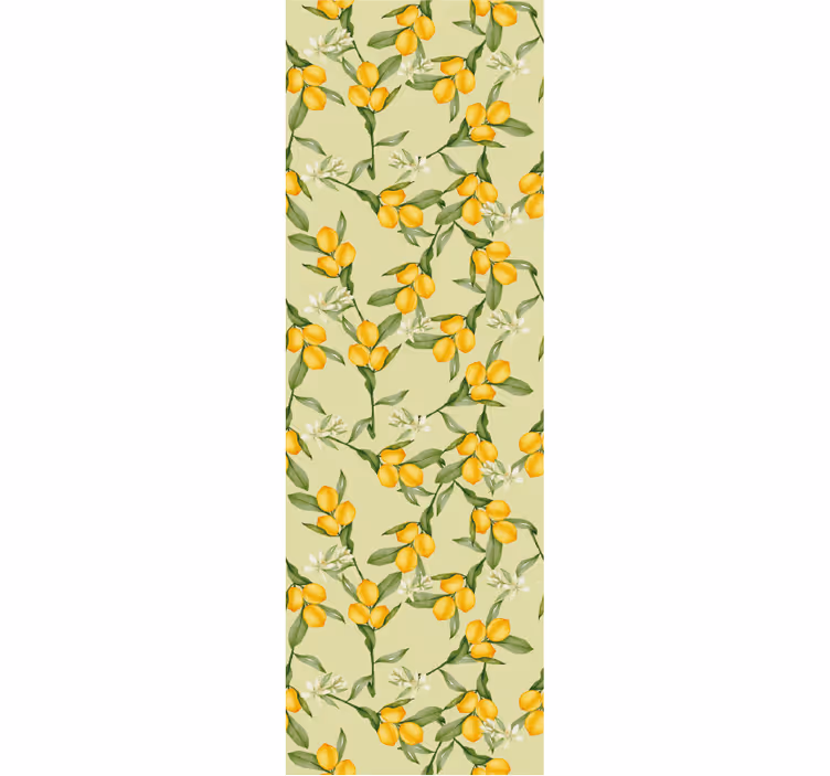 Citrusbloemige beelden behang bloemen - TenStickers