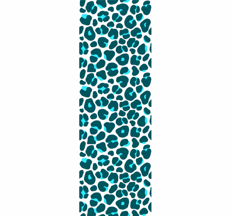 Slaapkamer behang panter blauw en zwart - TenStickers